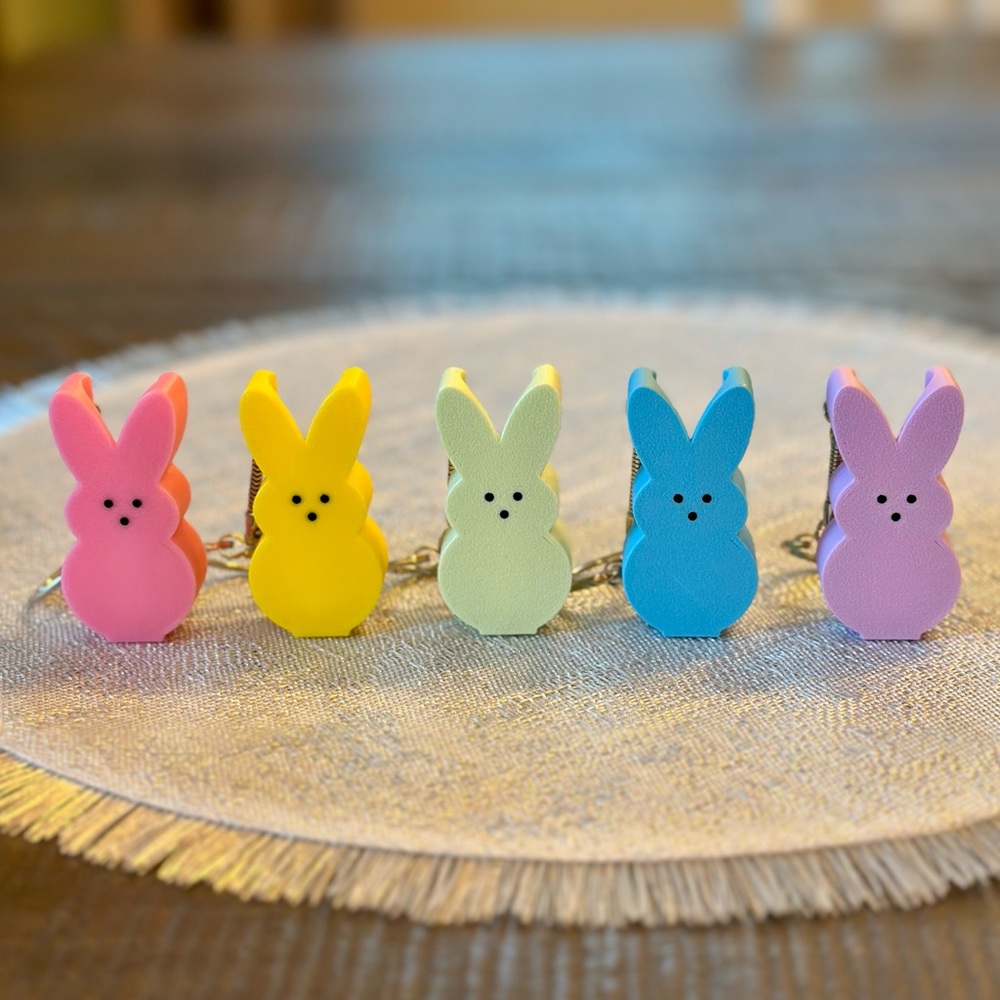 Peeps Bunny Lip Balm Holder Keychain Set - Picture 2 of 4